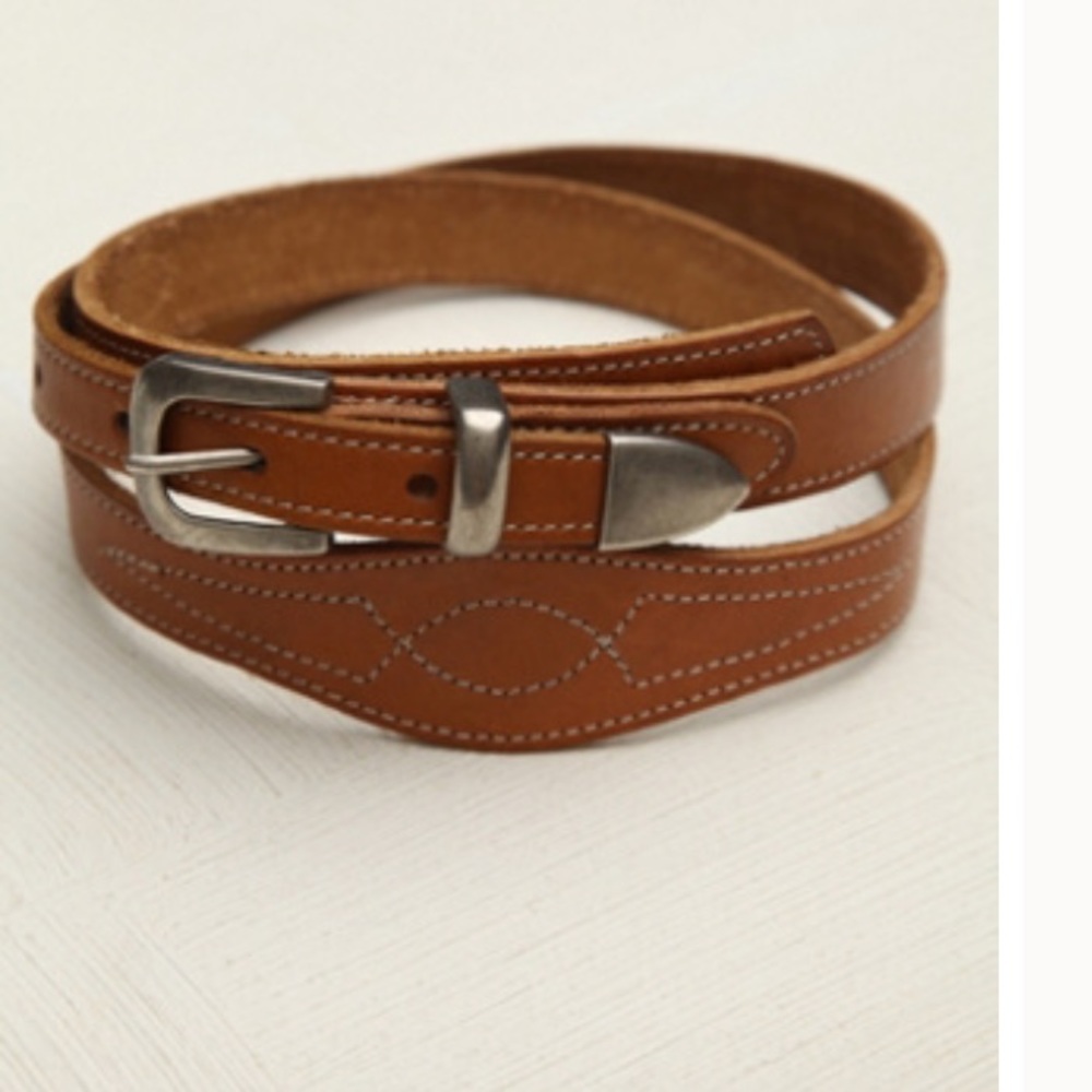 Free People Aster Tan Leather Belt